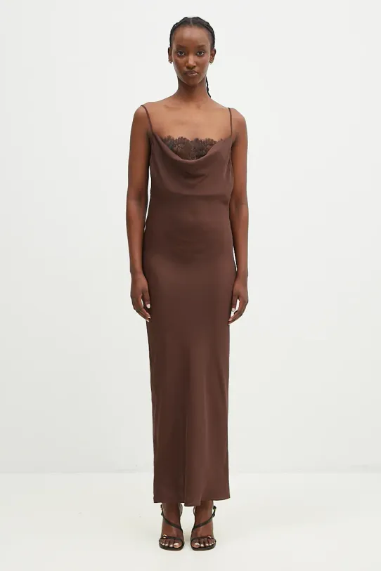 Rotate rochie Lace Midi Slip rotund maro 1127022910