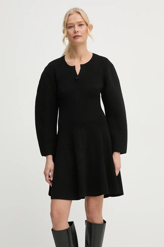 Odzież By Malene Birger sukienka FRANCESA Q72575004 czarny