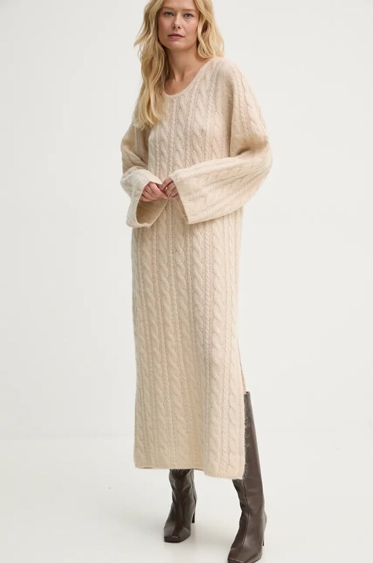 Oblečenie Vlnené šaty By Malene Birger LOVELLA Q72574001 béžová