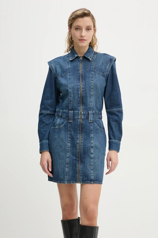 G-Star rochie din denim cu guler albastru D25362.D301