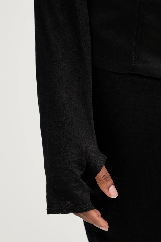 Μάλλινη μπλούζα PRESSIAT PRE119FW24 μαύρο