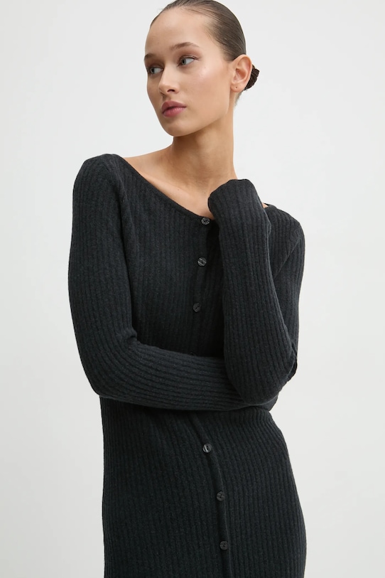 Vlnené šaty Abercrombie & Fitch KI159.5063.900 čierna