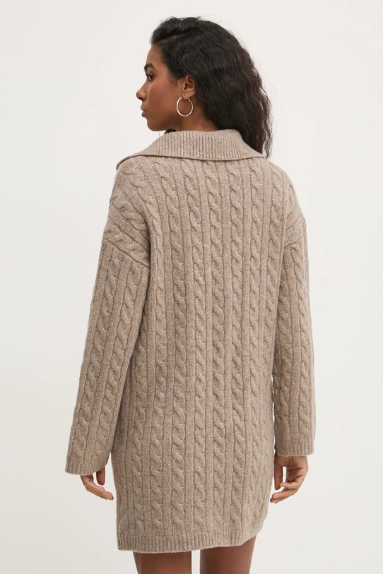 Odzież Abercrombie & Fitch sukienka z domieszką wełny KI159.5097.465 beżowy