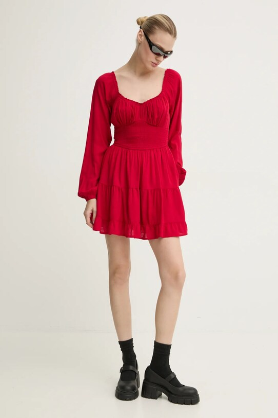 Hollister Co. sukienka KI359.4273.500 czerwony AW24