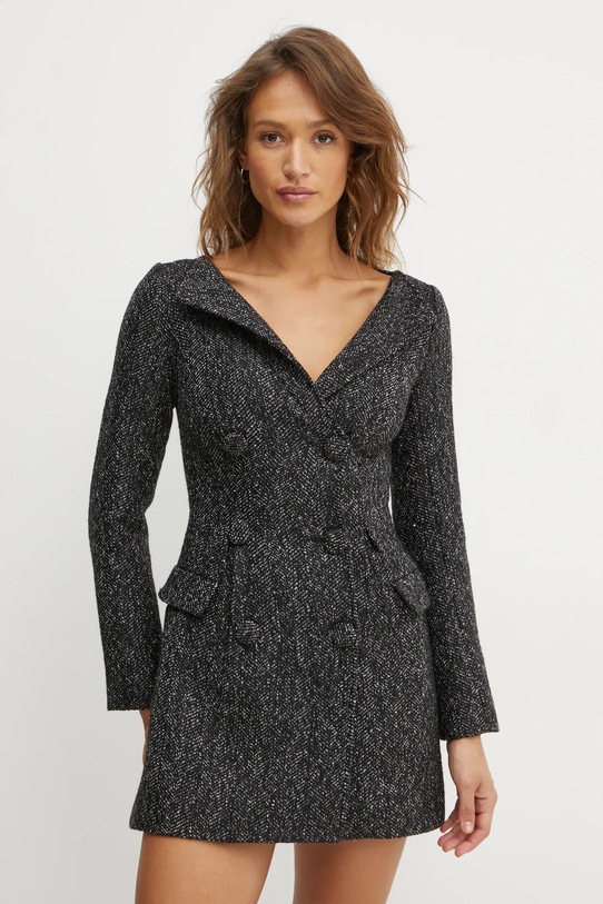 Šaty z vlněné směsi Bardot EVON černá 59643DB