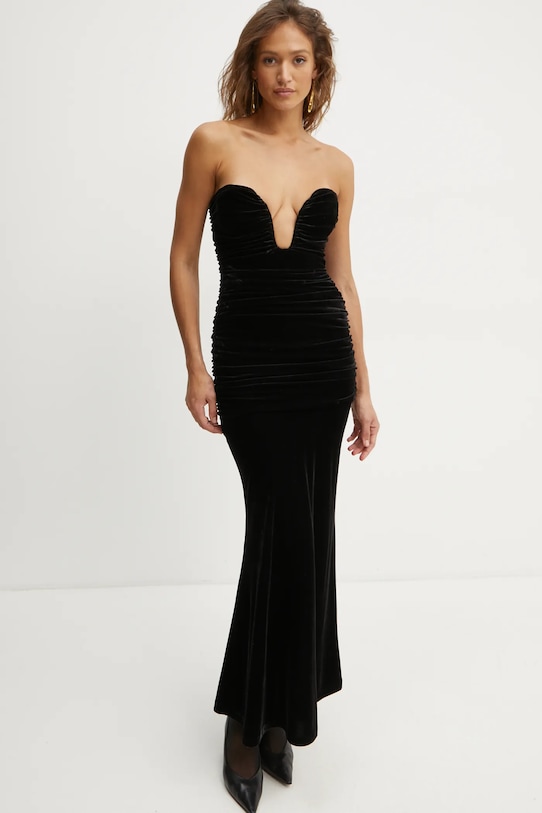 Šaty Bardot ELVIRA maxi černá 59692DB