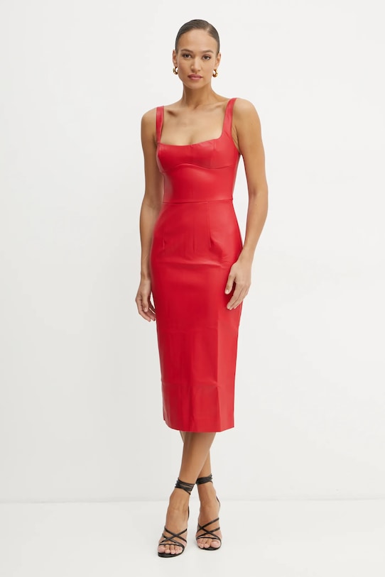 Bardot rochie KASSY midi rosu 59695DB