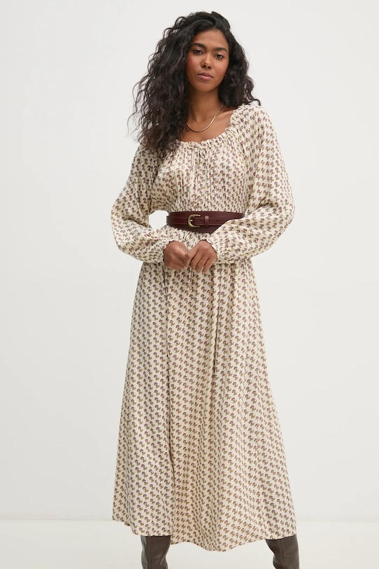 Haljina Hoss Intropia sitni uzorak bež 8228049