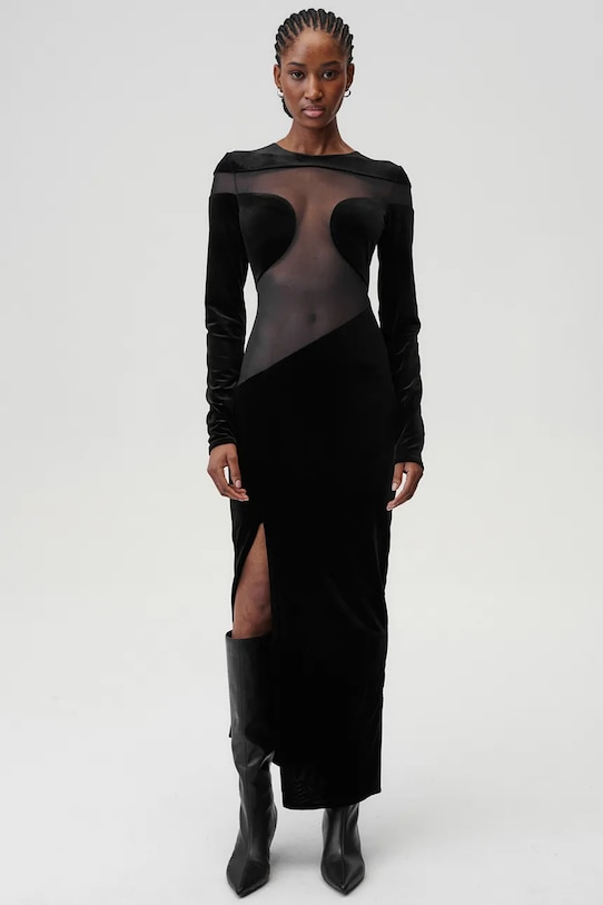 Šaty Undress Code Velvet Sky Dress černá 732UC