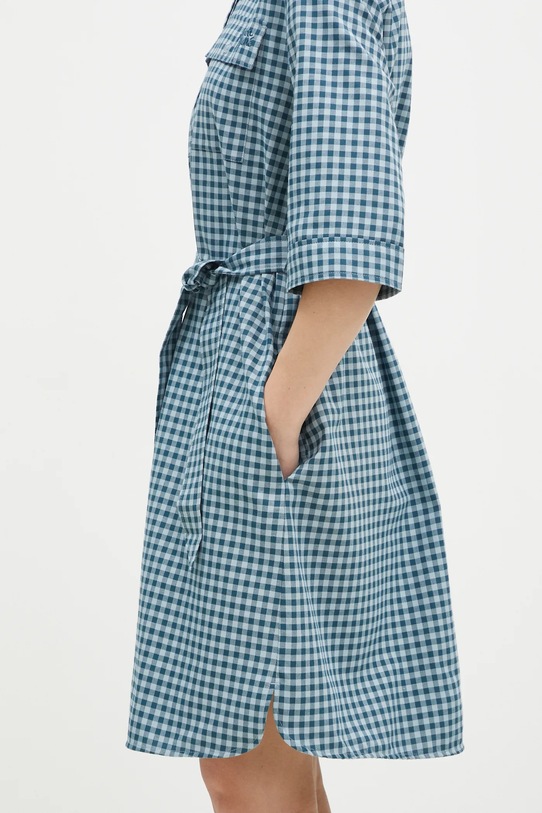 Хлопковое платье Maison Kitsuné Double Pocket NW01620WC5015 голубой