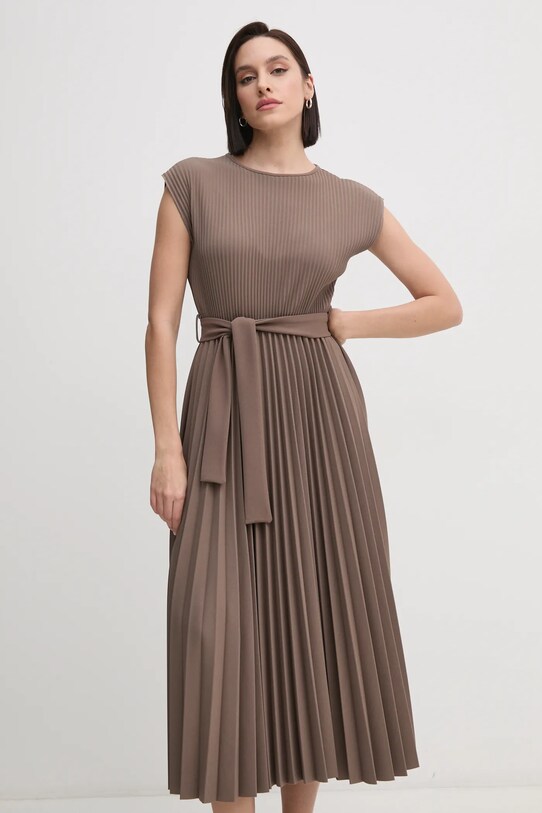 Sandro Ferrone rochie maxi maro S58YBEFLAKE
