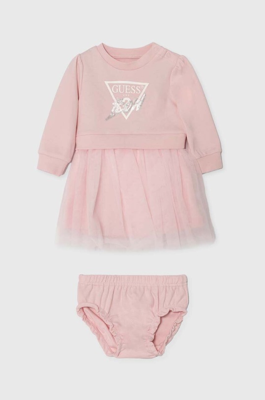 Guess sukienka niemowlęca rozkloszowany różowy A4YK03.KB8R0.9BYH