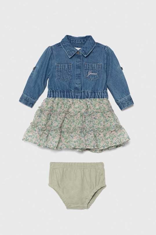 Φόρεμα μωρού Guess εμπριμέ μπλε A4YK07.D4EU0.9BYH