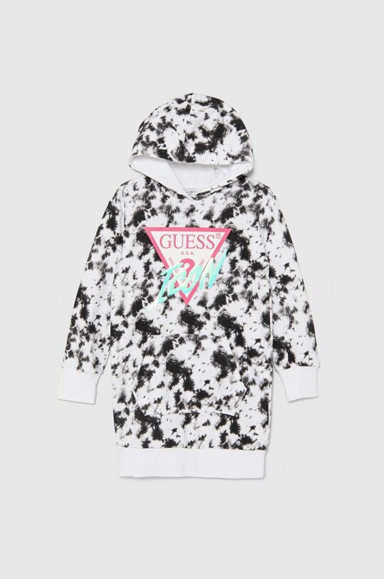 Guess sukienka bawełniana dziecięca wzorzyste czarny J4YK05.KA6R3.9BYH