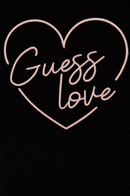 Παιδικό βαμβακερό φόρεμα Guess J4YK10.KA6R3.9BYH μαύρο AW24