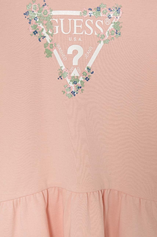 Dziewczynka Guess sukienka bawełniana dziecięca K3YK13.KA6W4.9BYH pomarańczowy
