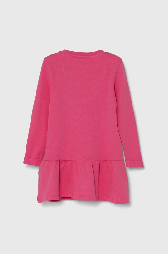 Guess sukienka bawełniana dziecięca K3YK13.KA6W4.9BYH różowy AW24