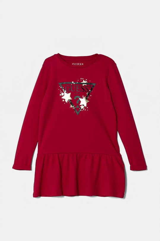 Dětské bavlněné šaty Guess mini růžová K3YK13.KA6W4.9BYH