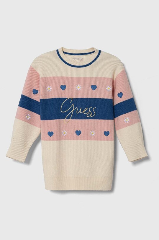 Guess sukienka dziecięca długi beżowy K4YK12.Z2V42.9BYH