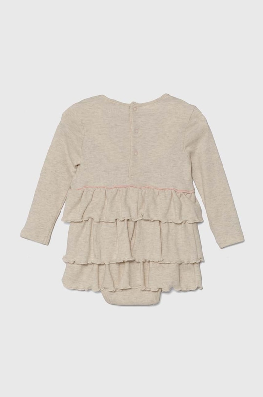 Guess sukienka bawełniana niemowlęca S4YG12.KAE14.9BYH beżowy AW24