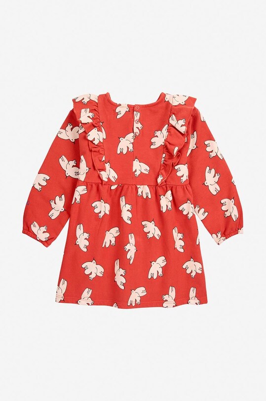 Дівчинка Сукня для немовлят Bobo Choses Freedom Bird 224AB081 червоний