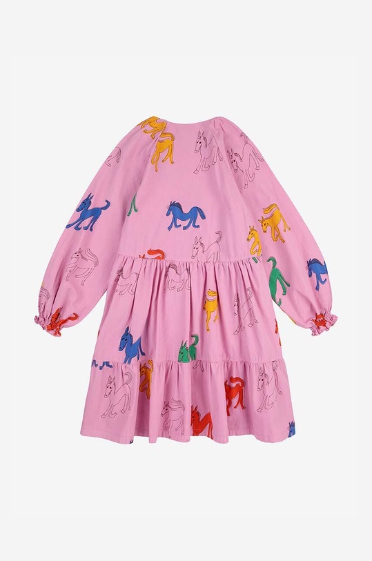 DÍVKA Dětské bavlněné šaty Bobo Choses Wonder Horse 224AC110 růžová