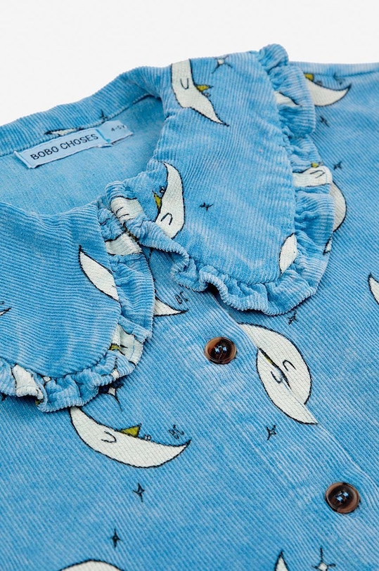 Дитяча бавовняна сукня Bobo Choses Beneath The Moon 224AC111 блакитний