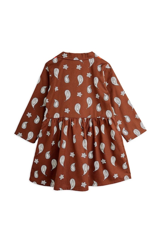 Дівчинка Дитяча бавовняна сукня Mini Rodini Paisley 2475010016 коричневий