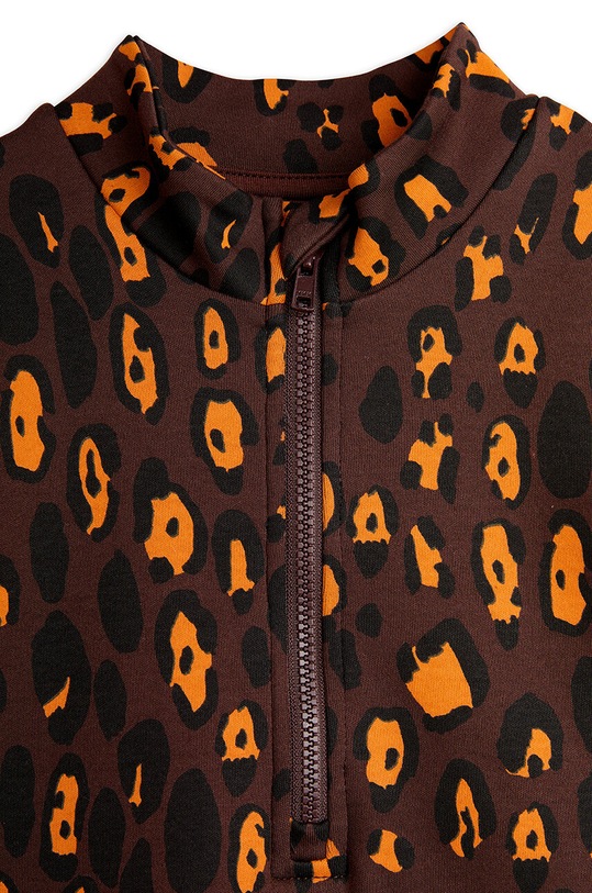 Dziewczynka Mini Rodini sukienka dziecięca Leopard 2475010516 brązowy