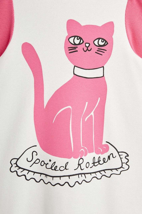 Dětské bavlněné šaty Mini Rodini Cat 2475010710 růžová