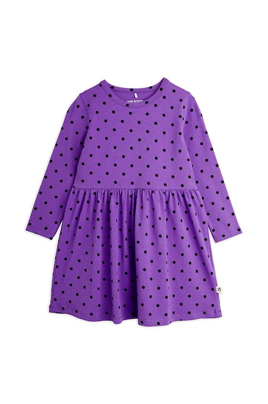 Mini Rodini sukienka dziecięca wzorzyste fioletowy 2475011145
