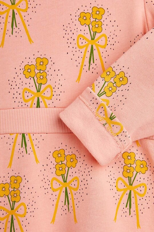Дитяча бавовняна сукня Mini Rodini Winter flowers рожевий 2475012028