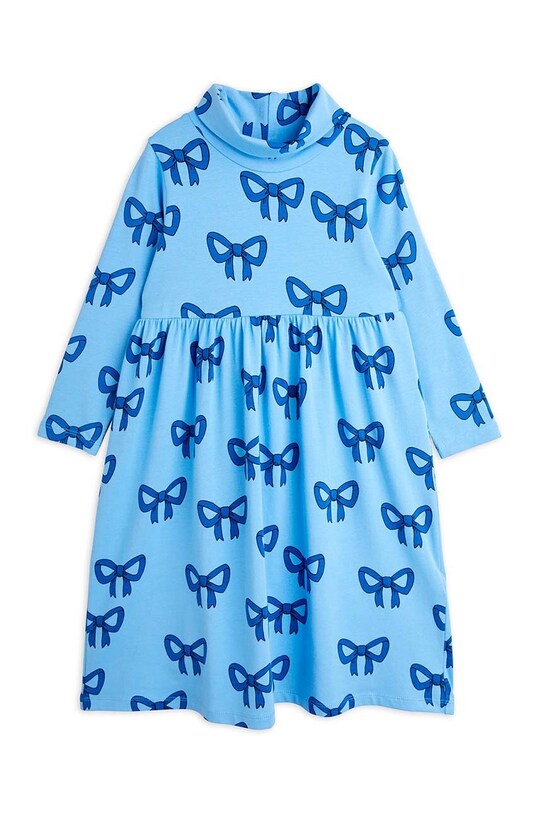 Детское платье Mini Rodini Bow длинный голубой 2475012460