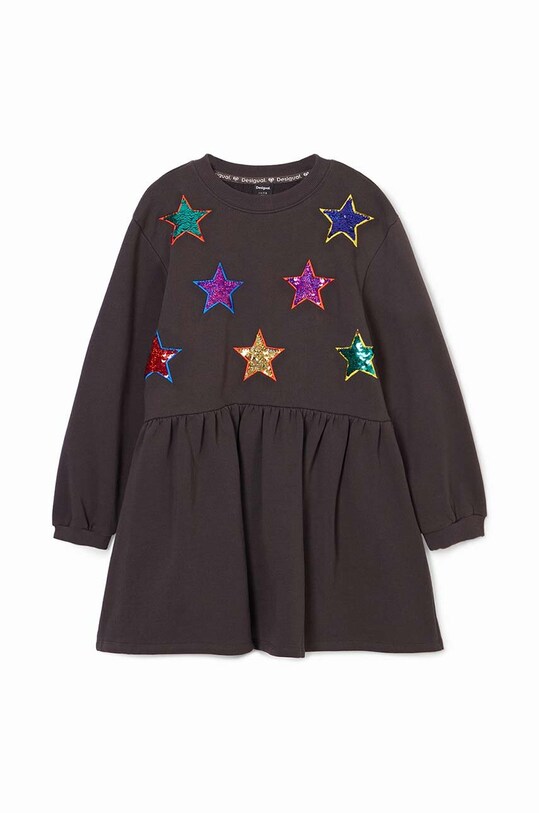 Дитяча бавовняна сукня Desigual 24WGVK18 чорний AW24