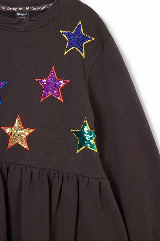 Дитяча бавовняна сукня Desigual 24WGVK18 чорний