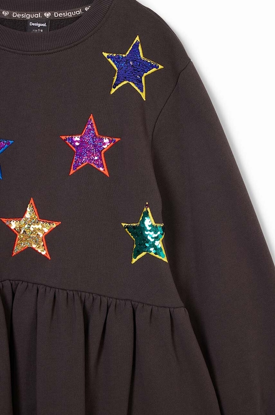 Desigual sukienka bawełniana dziecięca 24WGVK18 czarny