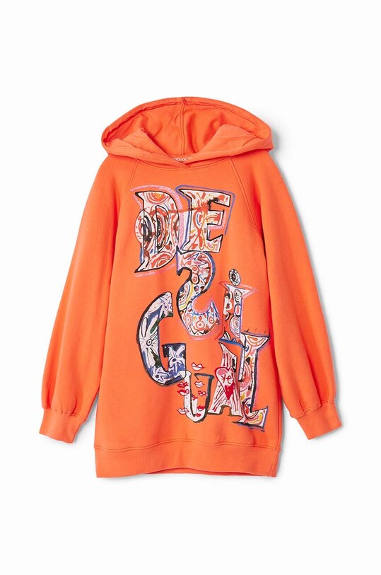 Дитяча бавовняна сукня Desigual 24WGVK15 помаранчевий AW24
