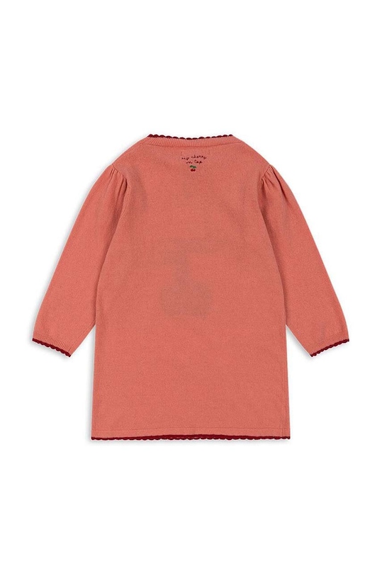 Детское платье с примесью шерсти Konges Sløjd ALEXA KNIT DRESS KS101390 розовый AW24