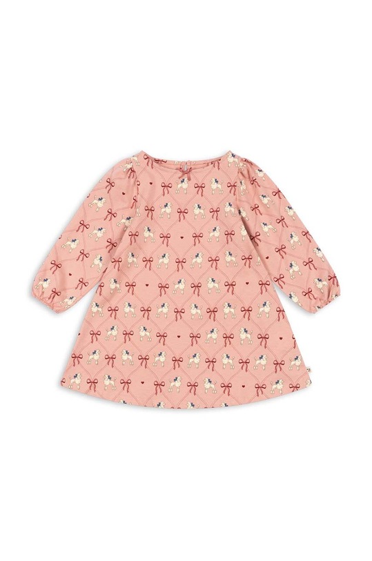 Φόρεμα Konges Sløjd DREY DRESS GOTS εμπριμέ ροζ KS101486