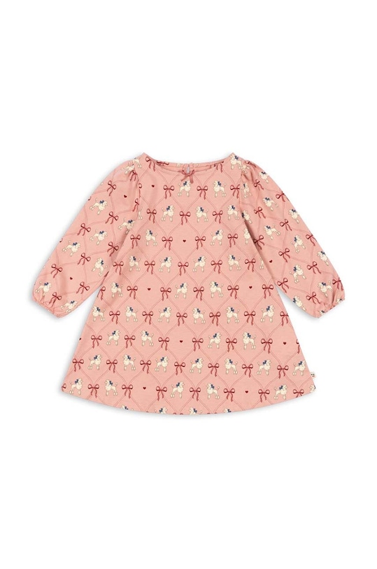 Φόρεμα Konges Sløjd DREY DRESS GOTS εμπριμέ ροζ KS101486