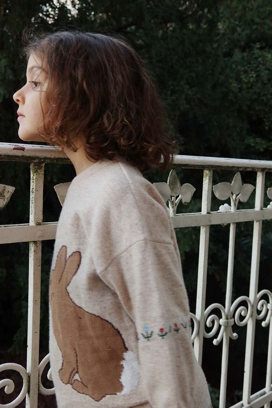Dievčenské šaty s prímesou vlny Konges Sløjd ELI KNIT DRESS KS101494