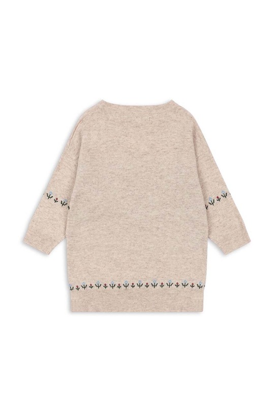 Дівчинка Дитяча сукня з домішкою вовни Konges Sløjd ELI KNIT DRESS KS101494 бежевий