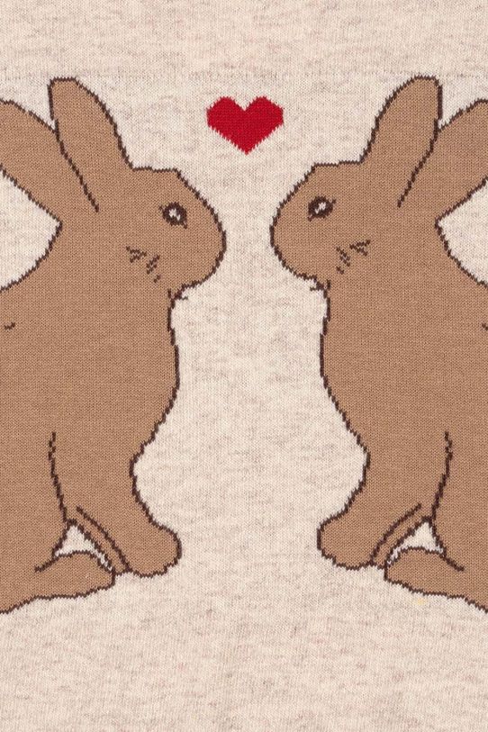 Dievčenské šaty s prímesou vlny Konges Sløjd ELI KNIT DRESS KS101494 béžová