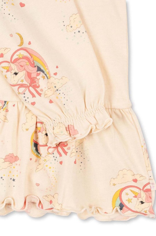 Konges Sløjd sukienka bawełniana dziecięca GIO DRESS GOTS KS101527 beżowy