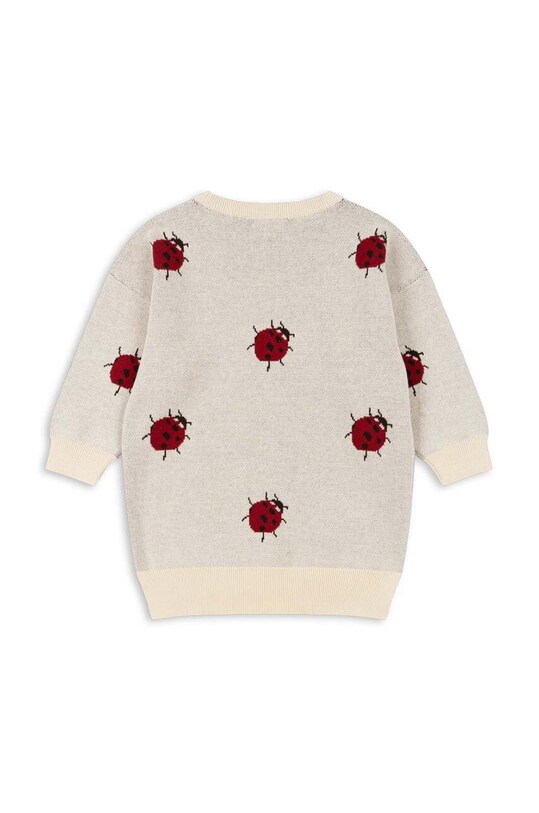 Хлопковое детское платье Konges Sløjd LAPIS KNIT DRESS KS101553 бежевый AW24