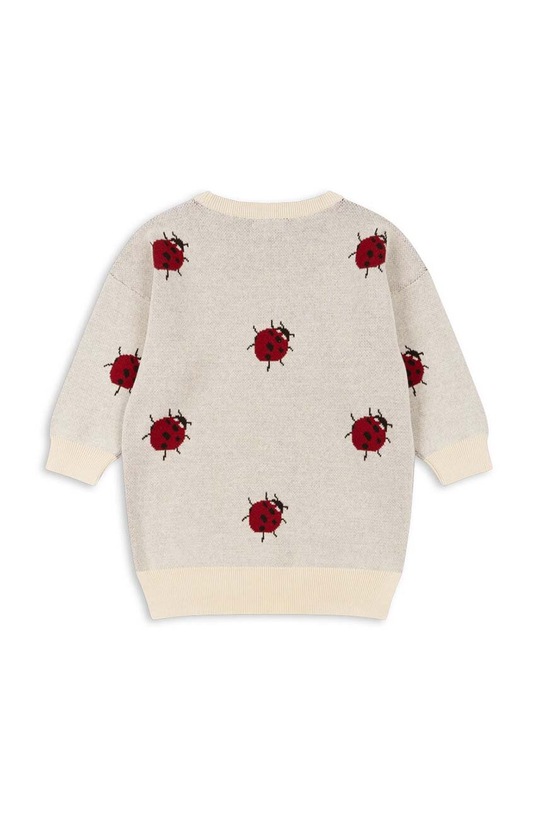 Konges Sløjd rochie din bumbac pentru copii LAPIS KNIT DRESS KS101553 bej AW24