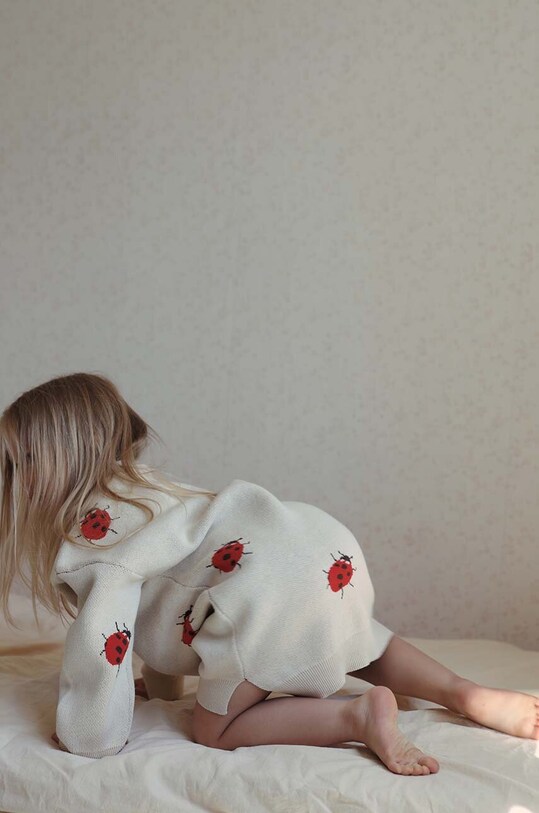 Хлопковое детское платье Konges Sløjd LAPIS KNIT DRESS KS101553