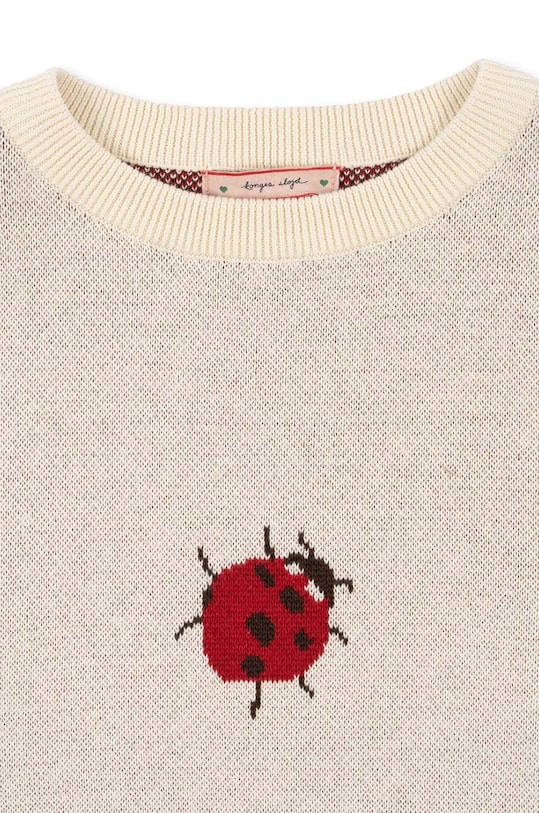 Fete Konges Sløjd rochie din bumbac pentru copii LAPIS KNIT DRESS KS101553 bej