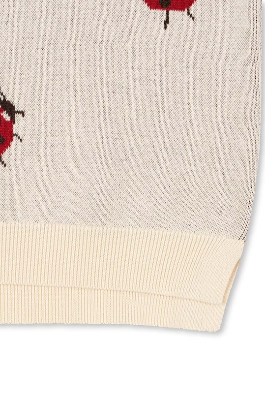 Konges Sløjd rochie din bumbac pentru copii LAPIS KNIT DRESS KS101553 bej