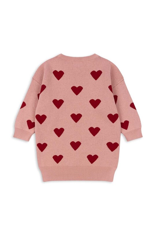 Dziewczynka Konges Sløjd sukienka bawełniana dziecięca LAPIS KNIT DRESS KS101553 różowy